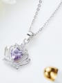 Fashion Crown Zirconias 925 Silver Pendant