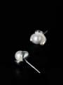 Simple Shell Pearl Little Flower 925 Silver Stud Earrings