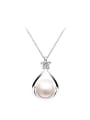 Freshwater Pearl Flower Water Drop shaped Necklace