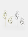 Personalized Exaggerated Abstract Face Silver Earring