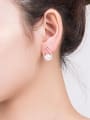 2018 Freshwater Pearl Water Drop shaped stud Earring