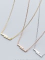 S925 Silver Necklace Pendant female fashion fashionable diamond irregular Necklace sweet temperament clavicle chain female D4307