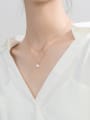 925 Sterling Silver With 18k Rose Gold Plated Delicate Round Multi Strand Necklaces