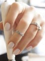 925 Sterling Silver With Antique Silver Plated Vintage Irregular Rings