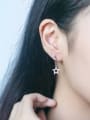 S925 silver star zircon drop earring