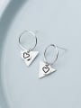 Women All-match Triangle Shaped S925 Silver Drop Earrings