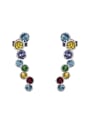 S925 Silver Colorful drop earring