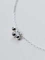 Fresh Adjustable Three Beads Design S925 Silver Foot Jewelry