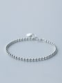 S990 Sliver Simple Fashion Personality Small Ball Bracelet