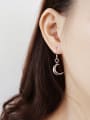 Sterling Silver Fashion moon ear Earrings