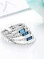 Fashion Multi-band Swarovski Crystals 925 Silver Ring