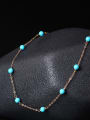 Fashionable Blue Turquoise Clavicle Necklace