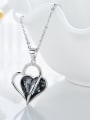 Fashion Swarovski Crystal 925 Silver Heart Pendant