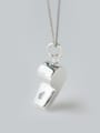 S925 Silver Fshion Personality Whistle Shape Necklace