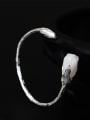 Beautiful White Marble Orchid Female Bangle