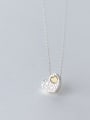 Temperament Double Color Design Heart Shaped Necklace