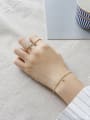 Sterling silver minimalist style gold bracelet