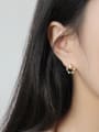 925 Sterling Silver With 18k Gold Plated Cute Star Stud Earrings