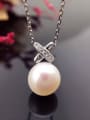 Freshwater Pearl X-shaped Necklace