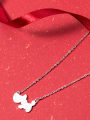 Lovely Cartoon Dog Shaped S925 Silver Necklace