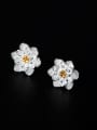 Simple Little Flower 925 Silver Stud Earrings