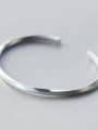 S925 silver drawing cross section twist bangle