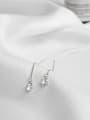 Simple Silver Cubic Zircon Line Earrings