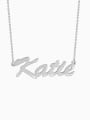 Customize Classic Personalized "Katie" Name Necklace sterling siver