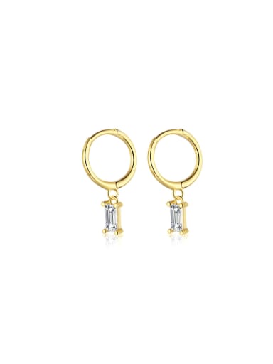 925 Sterling Silver With 18k Gold Plated Delicate Round Hoop Earrings