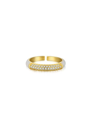 925 Sterling Silver With 18k Gold Plated Delicate Band Rings