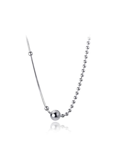 925 Sterling Silver With Simplistic Ball Birthday Necklaces