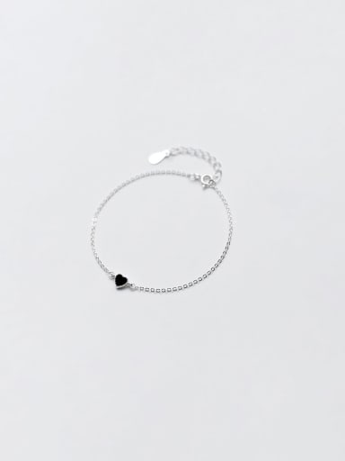 925 Sterling Silver With  Enamel Heart Bracelets