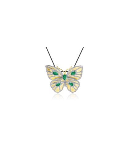 925 Sterling Silver With 18k Gold Plated Delicate Butterfly Necklaces