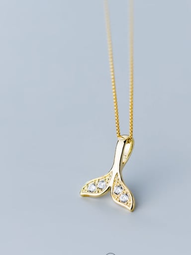 925 Sterling Silver With 18k Gold Plated Delicate Tail Birthday Necklaces