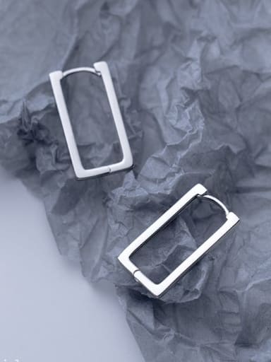 925 Sterling Silver With Square Stud Earrings