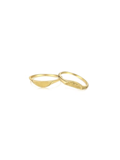 925 Sterling Silver With 18k Gold Plated Personalized Geometric Stacking Rings