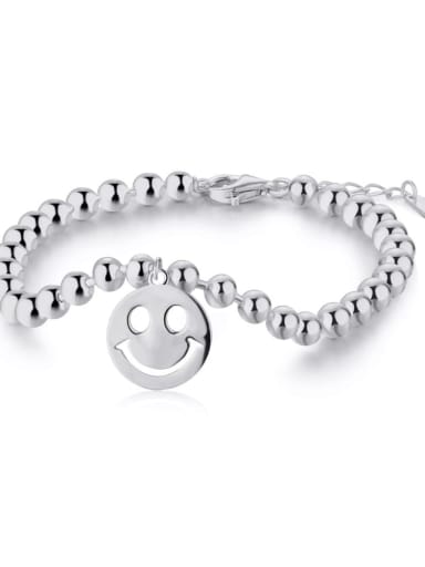 925 Sterling Silver With 18k Gold Plated Cute smiley  Bracelets