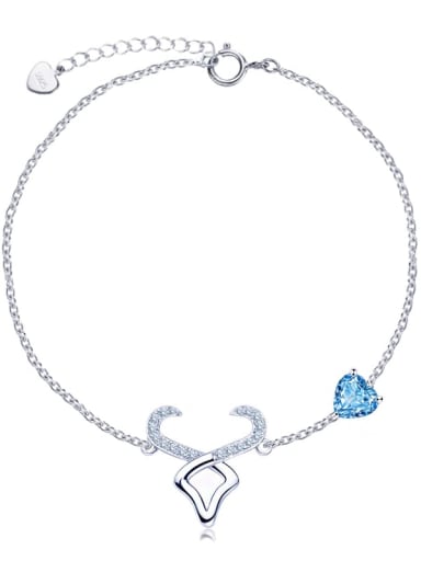 925 Sterling Silver With Topaz 12 Constellation Bracelets