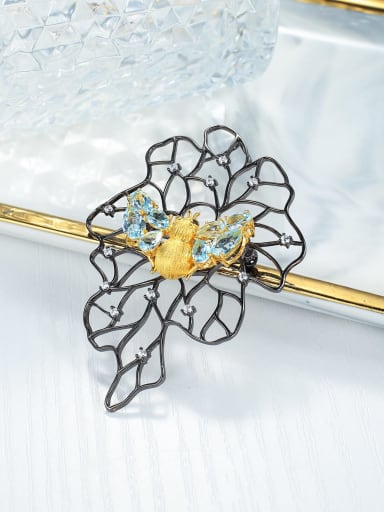 925 Sterling Silver With 18k Gold Plated Personalized Insect Brooches