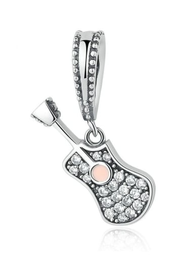 925 silver cute violin charm