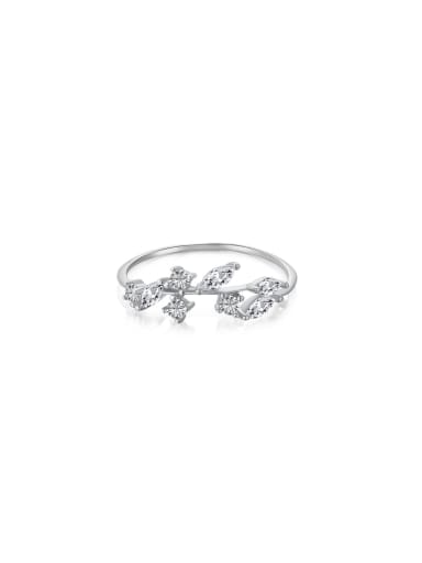 925 Sterling Silver With 18k Gold Plated Delicate Leaf Band Rings