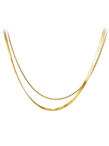 925 Sterling Silver With 18k Gold Plated Personalized Chain Multi Strand Necklaces