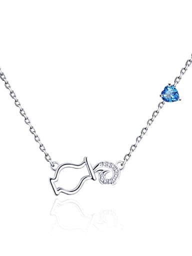 925 Sterling Silver With Topaz 12 Constellation Necklaces