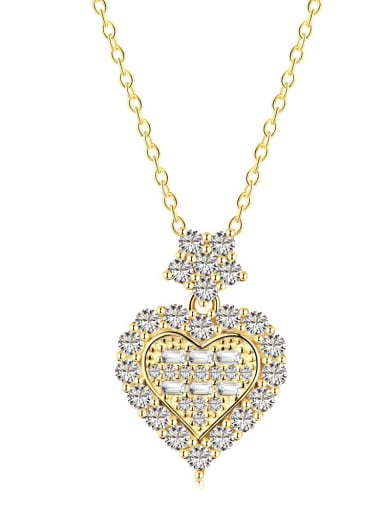 925 Sterling Silver With 18k Gold Plated Delicate Heart Necklaces