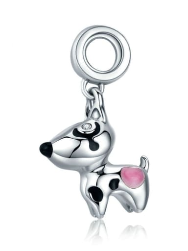 925 silver cute puppy charm