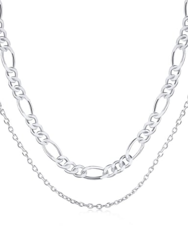 925 Sterling Silver With 18k Gold Plated Personalized Chain Multi Strand Necklaces