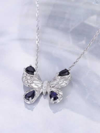 925 Sterling Silver With Silver Plated Delicate Butterfly Necklaces