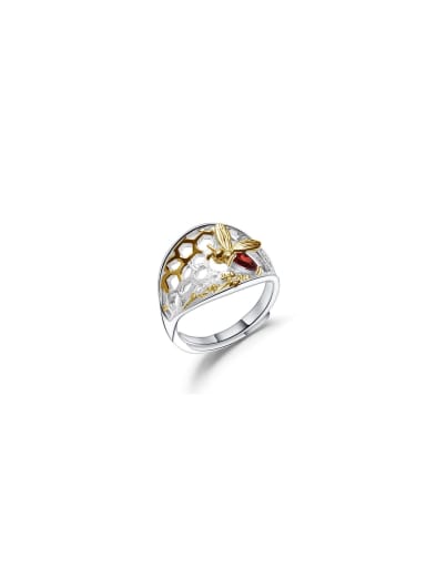 925 Sterling Silver With 18k Gold Plated Personalized Insect Statement Rings