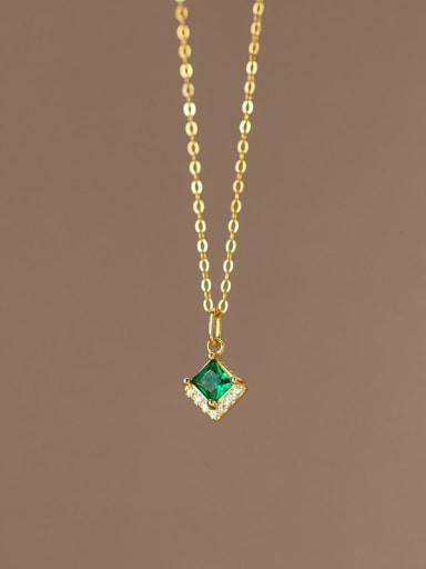 925 Sterling Silver With 18k Gold Plated Vintage Geometric Birthday Necklaces