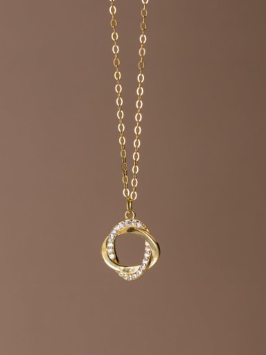 925 Sterling Silver With 18k Gold Plated Delicate Geometric Necklaces